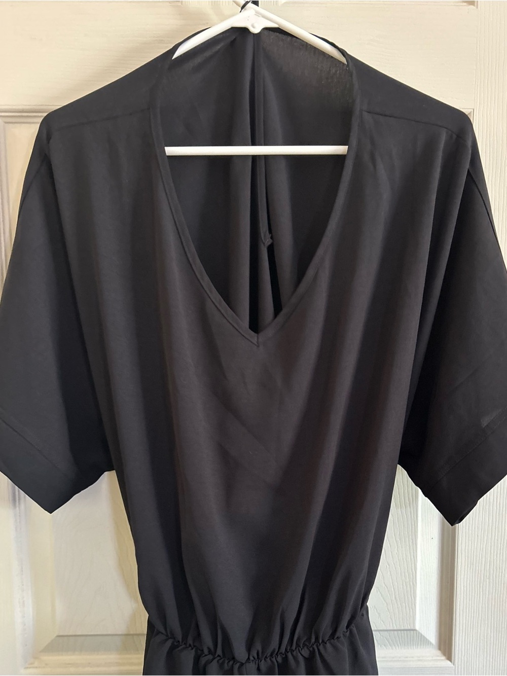 2XL. Black V-Neck Women’s jumpsuit shorts.NWOT. .